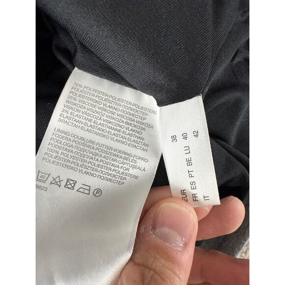 Yessica Size 8 Stretch Career Single Button Blazer Jacket Gray Notched Lined - Picture 7 of 9